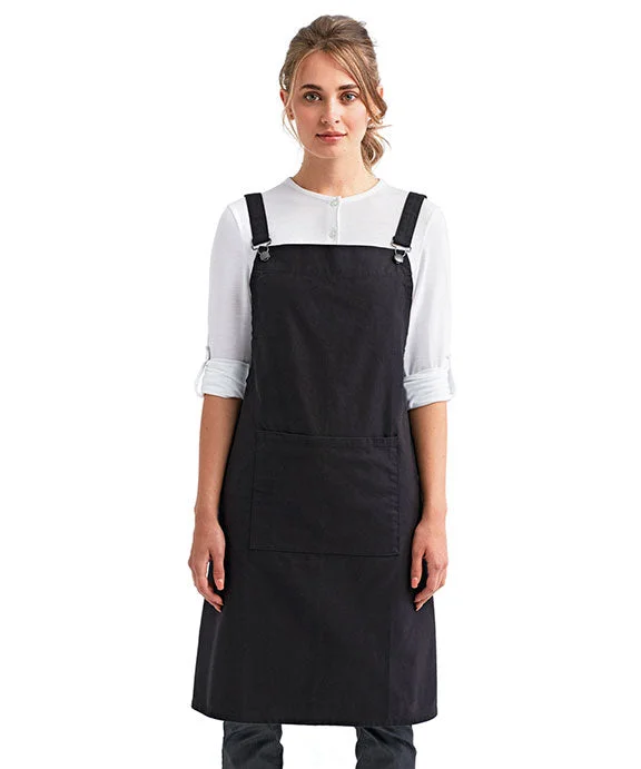 RP129 - Artisan Collection by Reprime Cross Back Barista Apron | Black