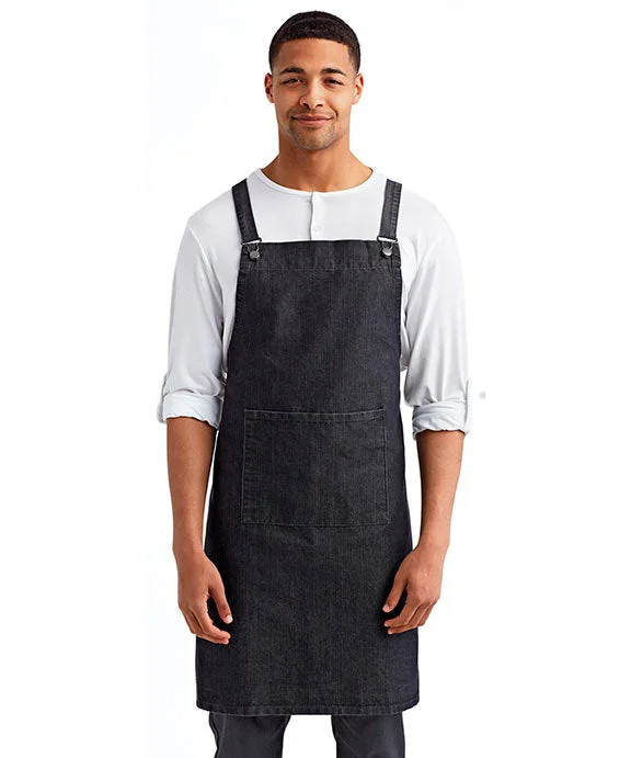 RP129 - Artisan Collection by Reprime Cross Back Barista Apron | Black Denim