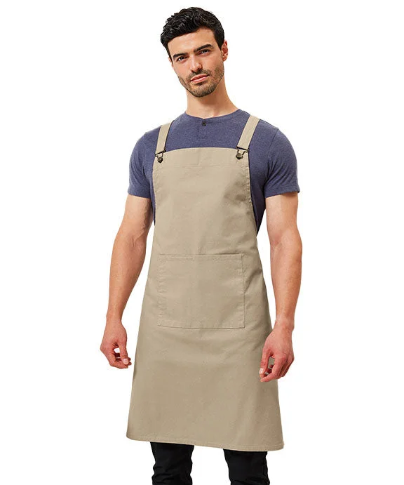 RP129 - Artisan Collection by Reprime Cross Back Barista Apron | Khaki