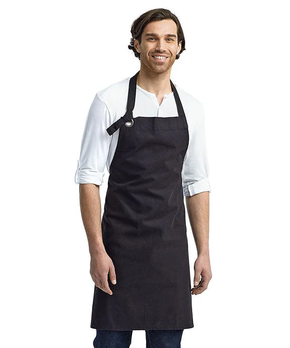 RP130 - Artisan Collection by Reprime Unisex Calibre Heavy Cotton Canvas Bib Apron | Black