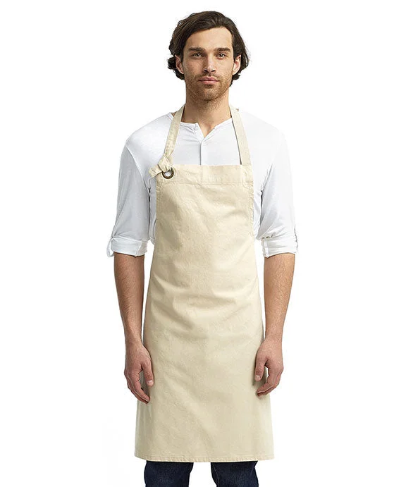 RP130 - Artisan Collection by Reprime Unisex Calibre Heavy Cotton Canvas Bib Apron | Natural