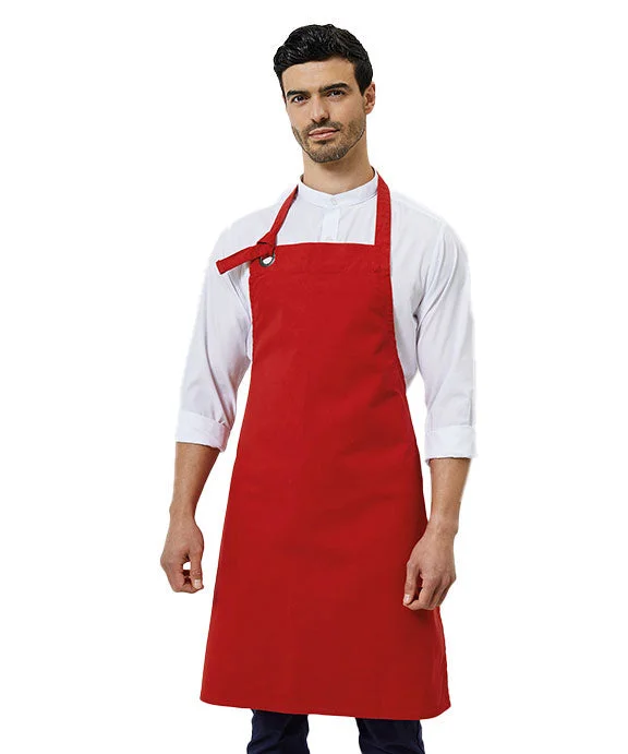 RP130 - Artisan Collection by Reprime Unisex Calibre Heavy Cotton Canvas Bib Apron | Red