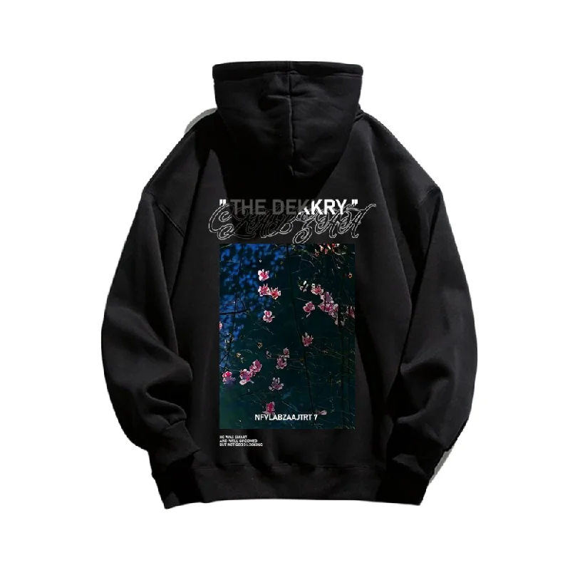 Urban Floral Graphic Cotton Hoodie