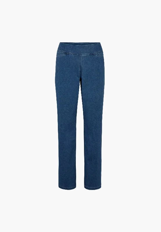 Thea Straight - Long Length - Blue Denim