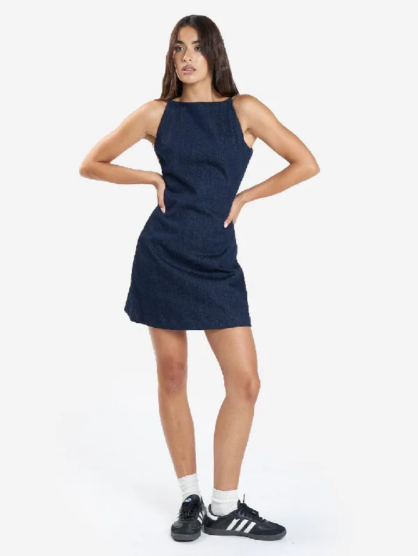 Alessia Denim Mini Dress - Raw Indigo