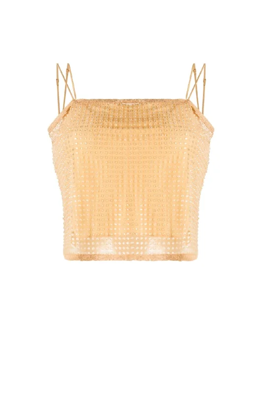 Alexander Wang Clear Hotfix Camisole - Ginger