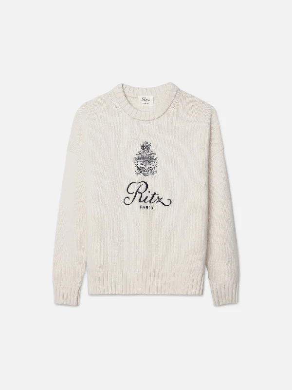 Ritz Unisex Cashmere Sweater -- Off White