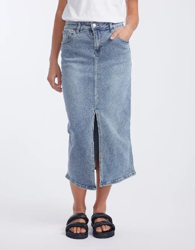 Willow Denim Skirt - Vintage Blue Denim