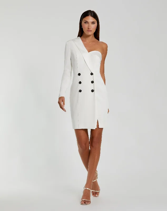 One Sleeve Tuxedo Dress - FINAL SALE