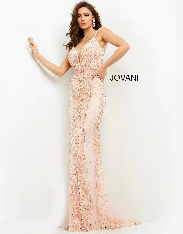 Jovani 62908 Long Spaghetti Strap Prom Dress