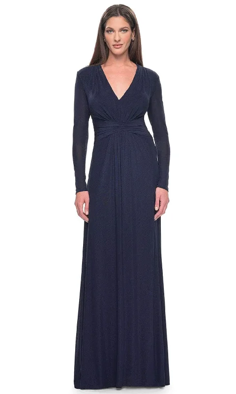 La Femme 30048 - Ruched Waist Jersey Evening Dress