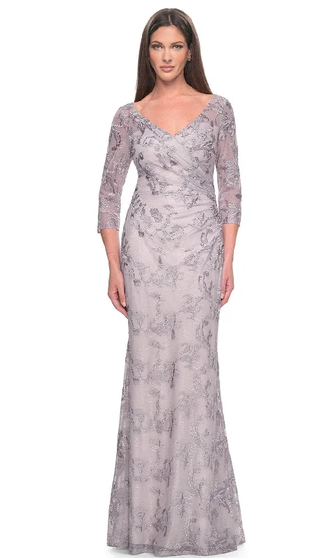 La Femme 31684 - Pastel Lace Evening Dress