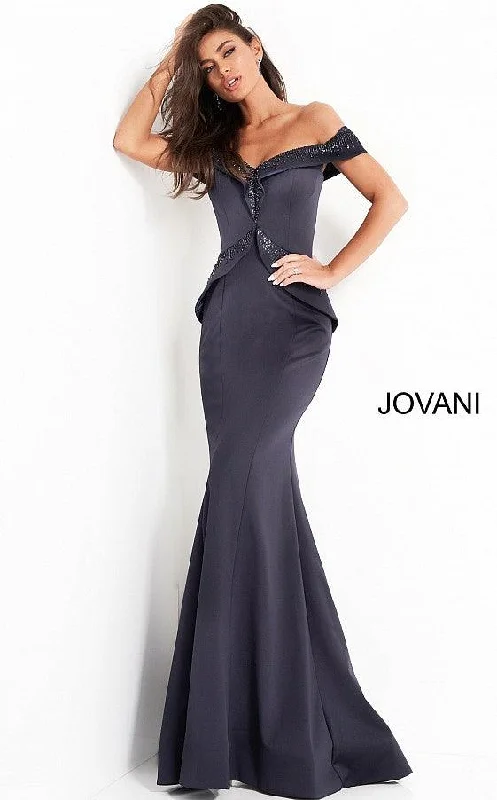 Jovani 02924 Off Shoulder Long Formal Gown