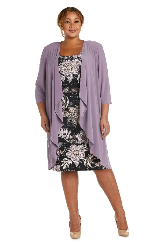 R&M Richards 7897W Short Cocktail Print Jacket Dress