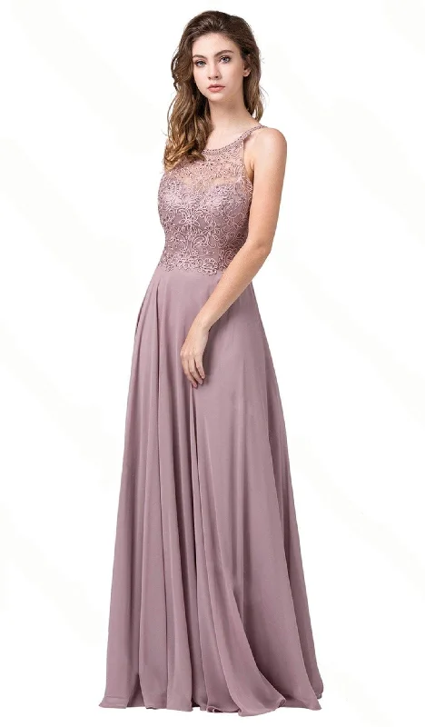 Dancing Queen - 2678 Beaded Halter A-Line Prom Dress