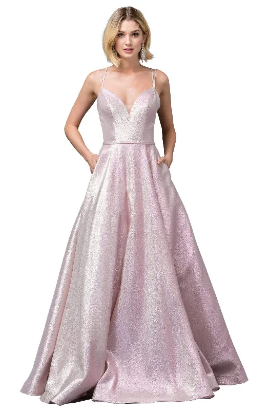 Dancing Queen - 2859 Sleeveless Deep V-neck Ballgown