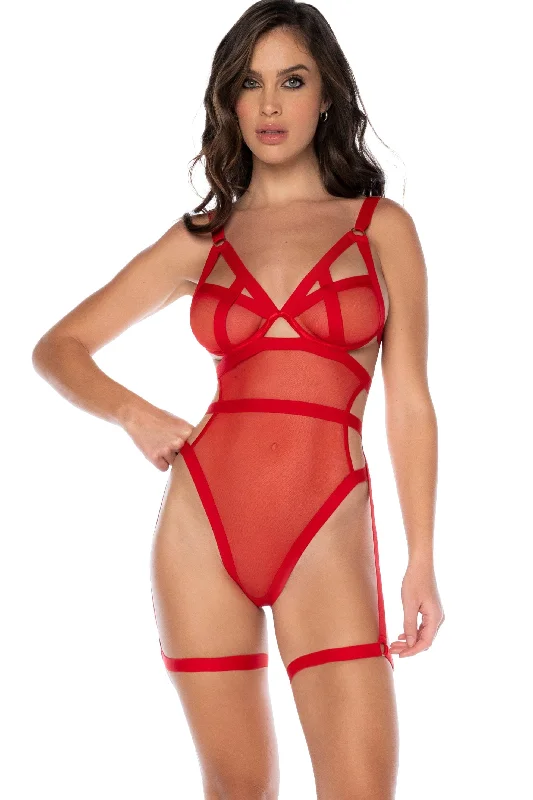 Underwire Bodysuit with Strap Details