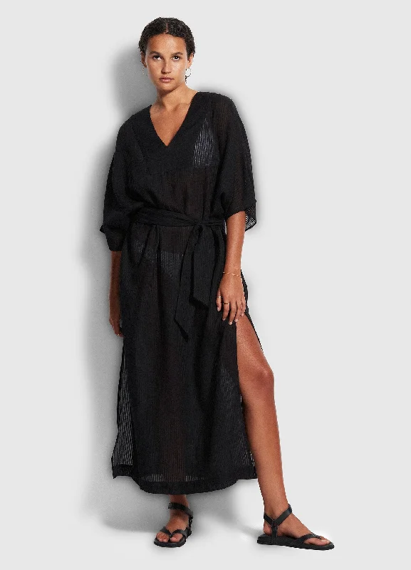 Longshore Kaftan   - Black