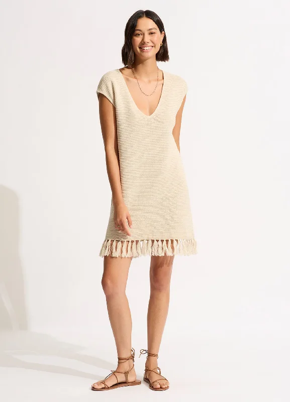 Mini Knit Cover Up - Natural