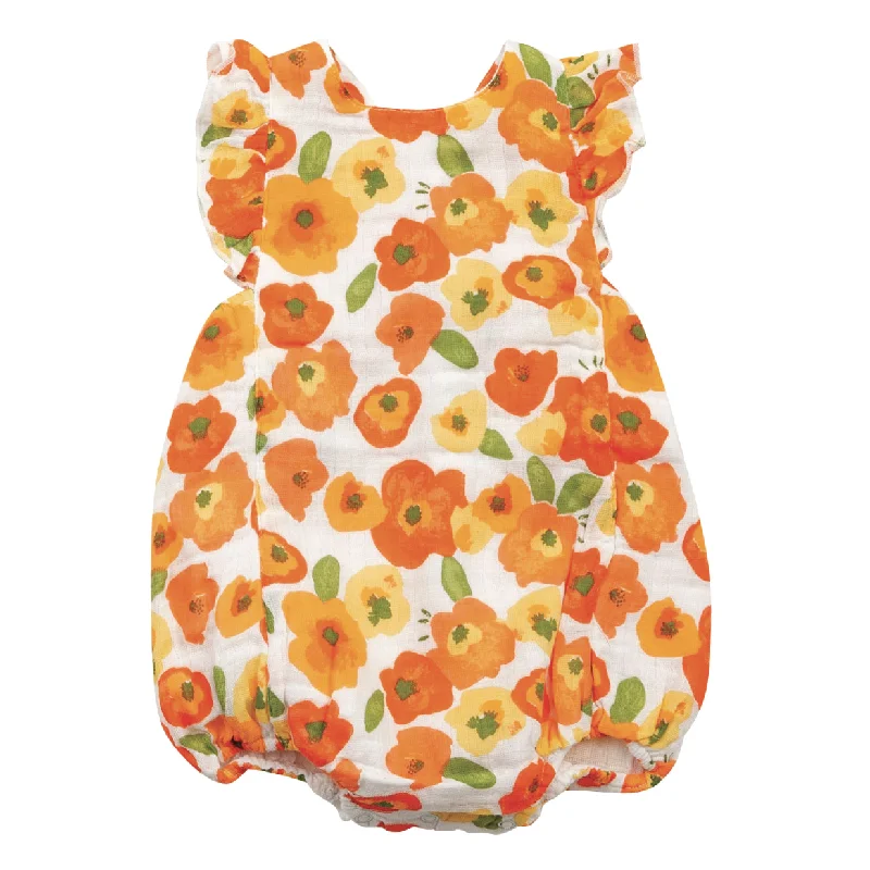 Muslin Flutter Sunsuit - Poppies