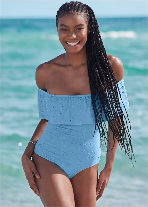 Ruffle One-Piece - Blue Belle