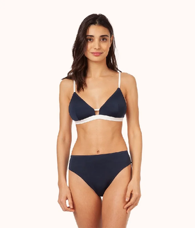 The Bralette: Navy/White