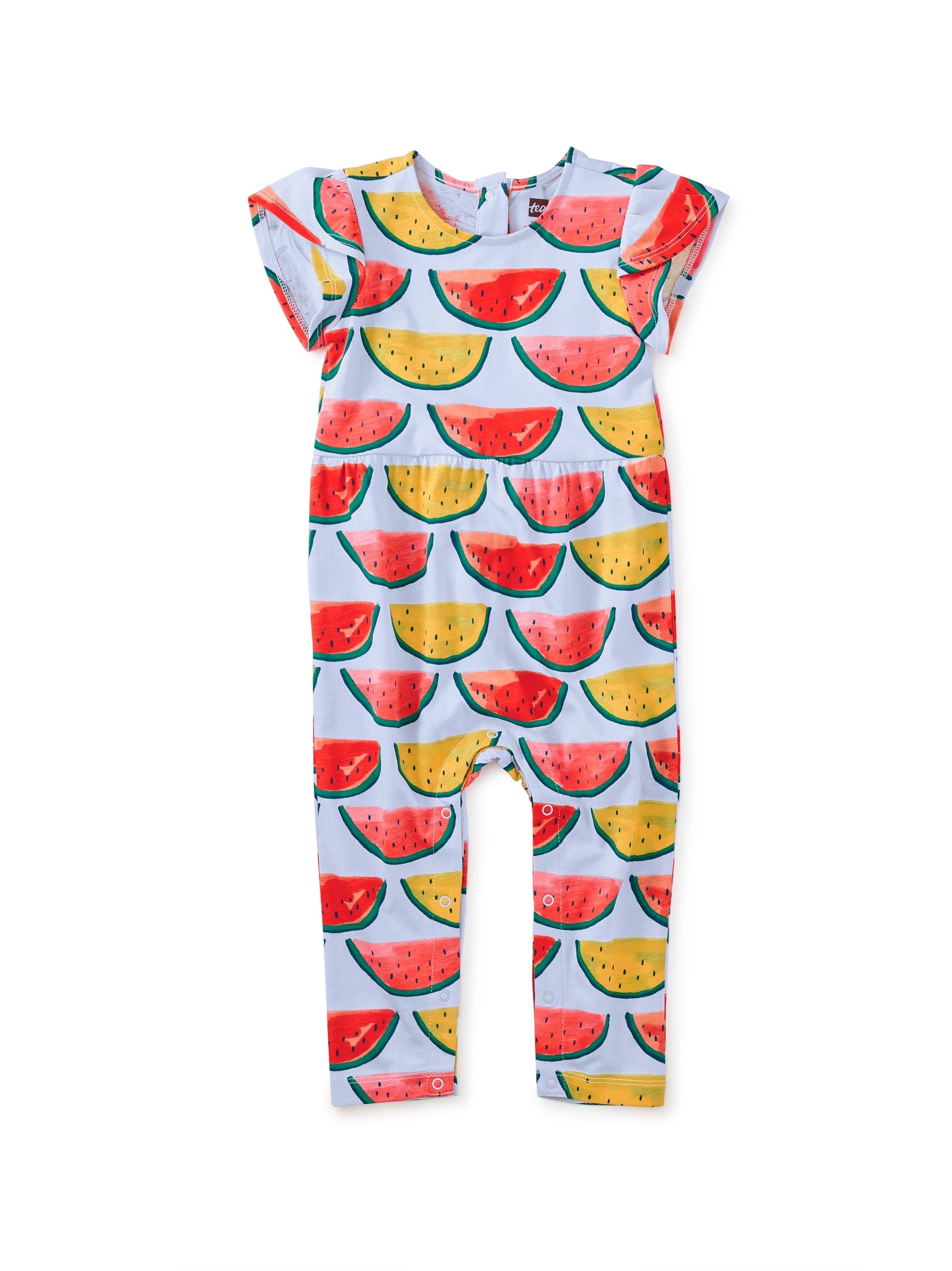 Tulip Sleeve Romper - Painted Watermelons