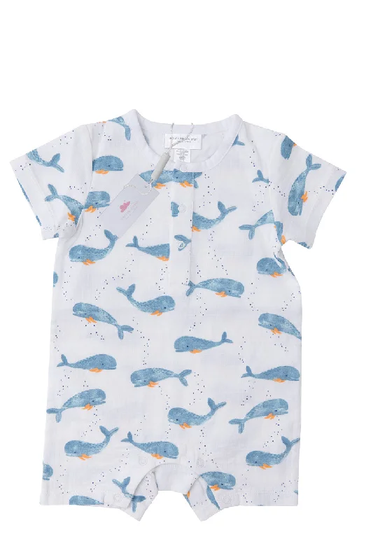 Muslin Henley Shortall - Whale